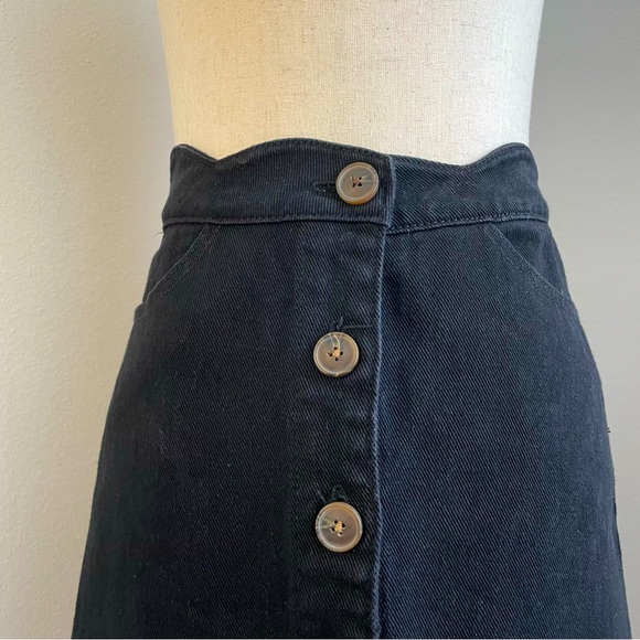 Blu Pepper Black Denim Mini Skirt Small - Picture 2 of 10